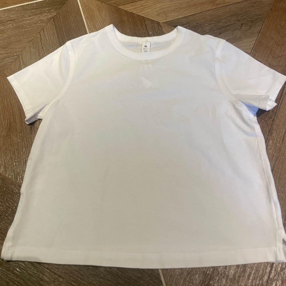 Lululemon Athletica White Crop Top
